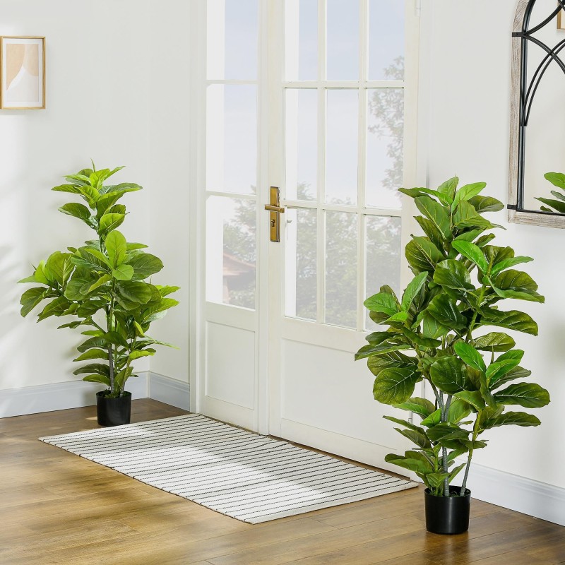 Plantas de Oficina LUSH, Altura 110 cm, Ficus Artificial con Maceta