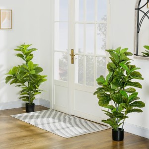 Plantas de Oficina LUSH, Altura 110 cm, Ficus Artificial con Maceta