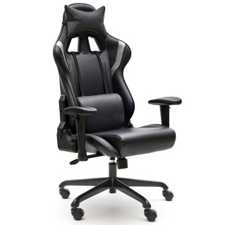 Silla Gaming ORION en Piel Negra y Gris