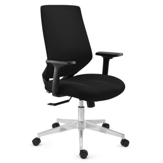 Sillón de Oficina NOLAN, compacta y elegante, en negro