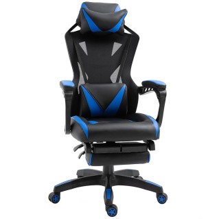 Silla Gaming BLUR en Piel y Malla color Negro/Azul