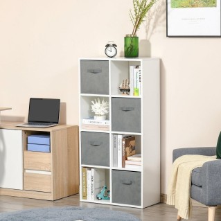 Estantería COLORADO, Moderna y funcional, en Madera color Blanco
