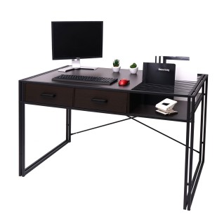 Mesa para Ordenador ROXY, 120x70x76 cm, color Marrón oscuro