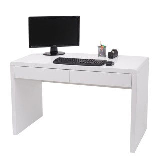 Mesa de Ordenador MANCHESTER, 100x60x75 cm, en Madera color Blanco