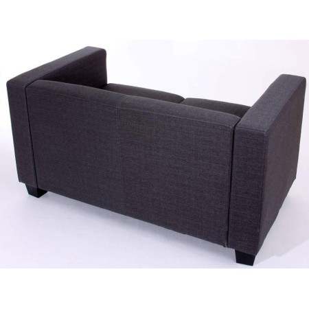 Sofá 2 plazas BASILIO, muy cómodo, en tela gris