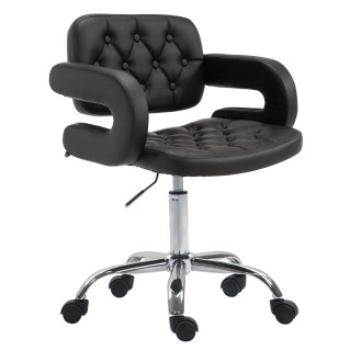 Silla de Oficina SAMSON en piel color negro