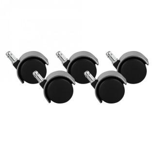 Lote 5 Ruedas, 11x50mm, Elegante Diseño Cromado