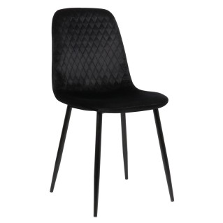 Silla de Confidente DOGMA, en terciopelo color negro