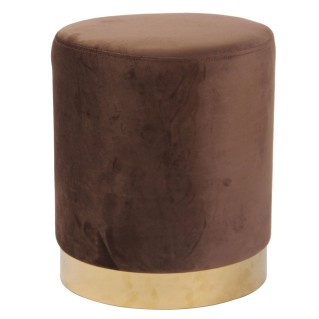 Taburete TIBET TERCIOPELO, Elegante Diseño, en color Marrón