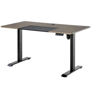 Mesa de Ordenador NAIROBI PLUS, Con altura regulable, en Madera color Teca