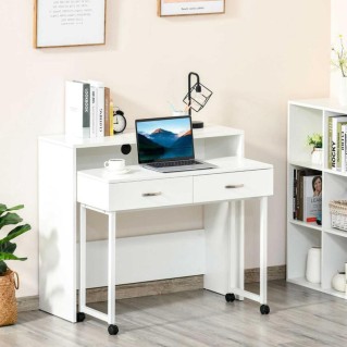 Set de 2 Escritorios BIANCA en Madera color Blanco