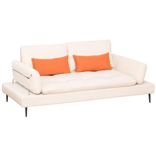 Sofá Convertible FLORIDA, 2 Plazas, en Tela color Crema
