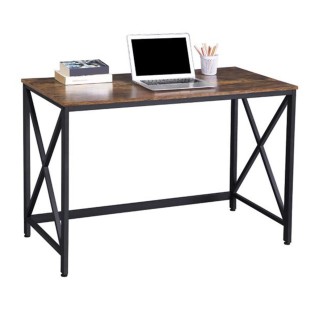 Mesa de Oficina KARAN, Estilo rústico y minimalista, color Nogal