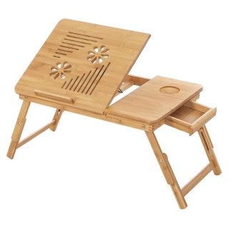 Mesa Auxiliar para Ordenador Portátil DAISY, en Madera de Bambú