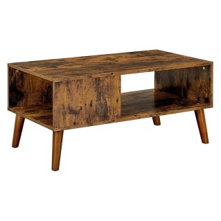 Mesa de centro GABRIEL, Diseño moderno, color Nogal