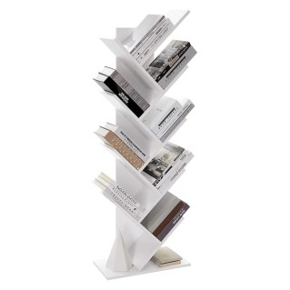 Librería MALIKA, Forma de Árbol, en Madera color Blanco