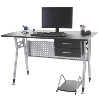 Mesa para ordenador CARIBE, en metal con cajones y soporte para CPU