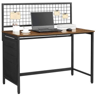 Mesa de Oficina RENEGADE, Estructura Metálica, Madera color Marrón Oscuro