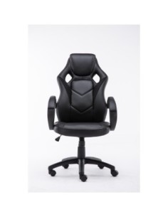 Silla de oficina ERNESTO, base de aluminio, negra