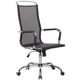 Silla de oficina SAMANTHA, estructura cromada, en malla negra