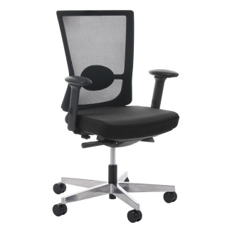 Silla ergonómica NILO, 100% ajustable, en negro