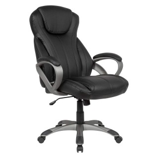Sillón de Oficina ASTRID en Piel color Negro