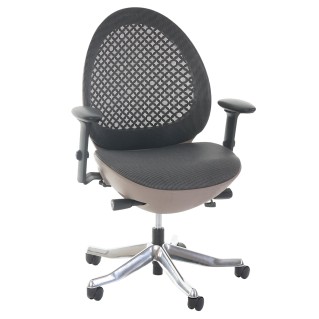 Silla de oficina OBI, diseño espectacular en marrón/ gris