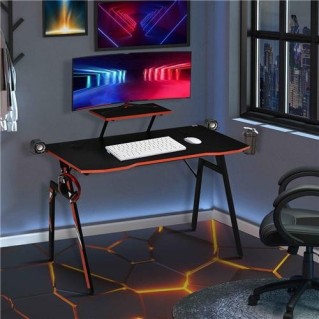 Mesa Gaming IMOLA, en metal y madera color Negro