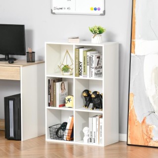 Estantería BELI, 65x30x97 cm, en Madera, color Blanco