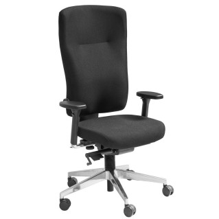 Silla Ergonómica MAGNO, Totalmente Ajustable, en Tela Negra