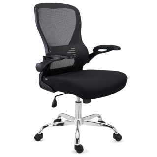 Silla de Oficina CORFU, brazos abatibles, negro