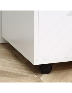 Silla gaming TURBO TELA con reposapiés, reclinable, con cojines, en color negro/blanco 2