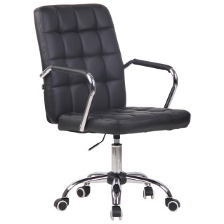 Silla de Oficina BOLTON en Piel color Negro