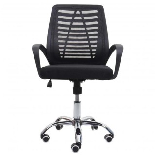 Silla de oficina TAMIA con asiento acolchado, en negro
