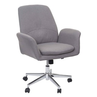 Silla de oficina MADISON, Gran acolchado, en tela color gris
