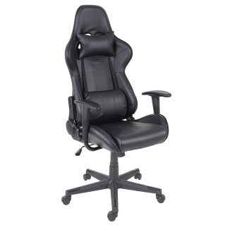 Silla Gaming CAMTON en Piel Negro