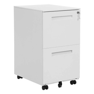 Archivador con Ruedas naker, en metal, color Blanco