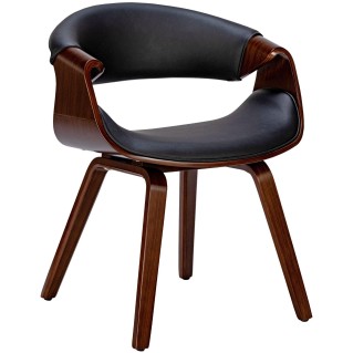 Silla de Confidente MARGOT, marco de madera, color negro