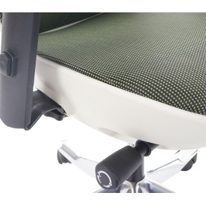 Silla de oficina OBI, diseño espectacular en crema/ verde