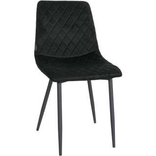 Silla de Confidente ROY, en terciopelo color negro