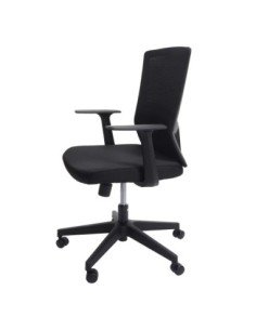 Silla de oficina UDINE, soporte lumbar, en malla y tela verde 2